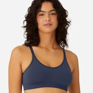 Bombas Rib Seamless Bralette size MEDIUM/LARGE Midnight Navy - worn and washed